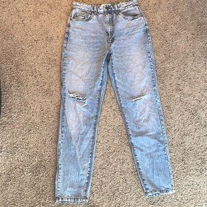 Cotton on denim straight ripped jeans